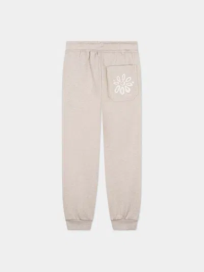 Chloé Girls Embroidered Joggers In Beige