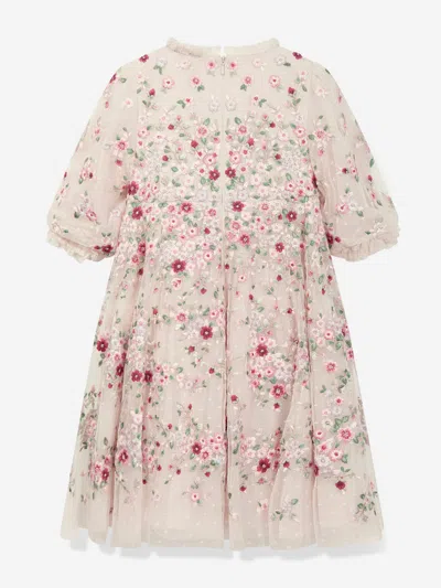 Needle & Thread Girls Lunaria Wreath Dress In Multicoloured