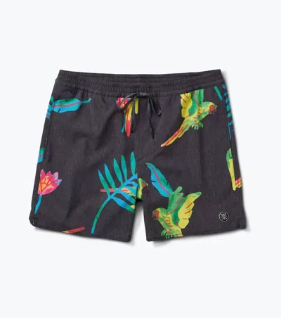 Roark Men's Shorey Macaw Boardshorts In Black In Black
