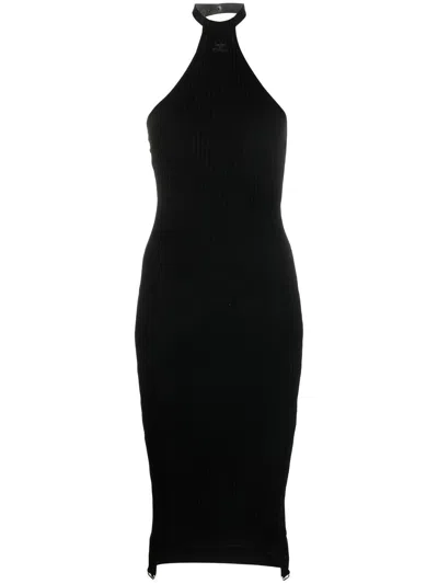 Courrèges Courreges Pre Sleeveless Long Dress In Black