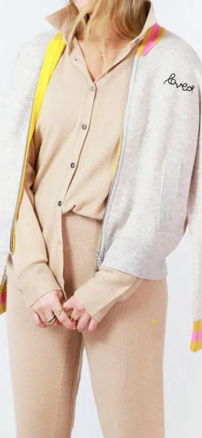 Kerri Rosenthal Mia Sweater Shirt In Oatmilk In Multi