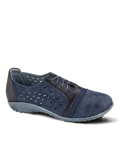 Naot Women's Lalo Sneaker In Navy Velvet Nubuck/ink Lthr/tin Gray Lthr In Multi