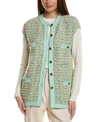 St John St. John Tweed Vest In Blue