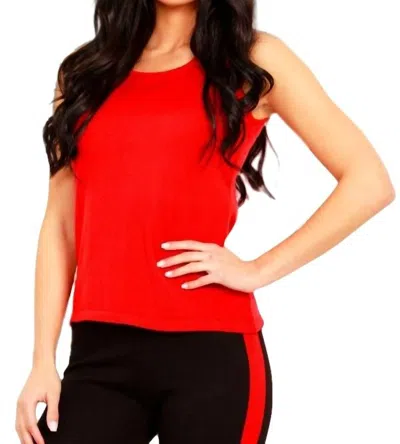 Angel Apparel Knit Tank In Red In Red