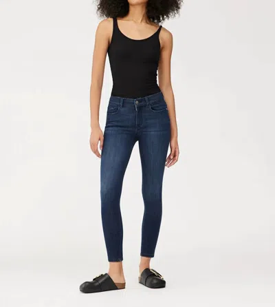 Dl1961 - Women's Farrow Skinny High Rise Instasculpt Ankle Jeans In Dark Indigo In Purple