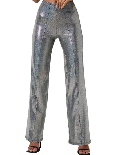 Motel Rocks Pista Trouser In Silver In Silver