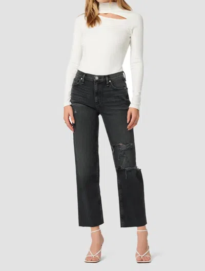 Hudson Barbara High Waist Split Hem Baby Bootcut Jeans In Multi