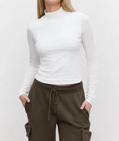 Velvet By Graham & Spencer Talisia Gauzy Whisper Classics Top In White In White