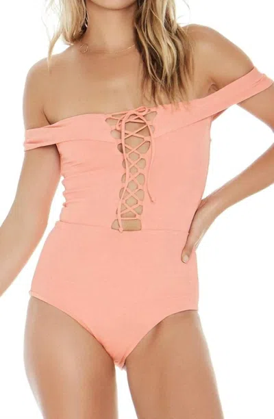 L*space Anja One Piece In Tropical Peach In Multi