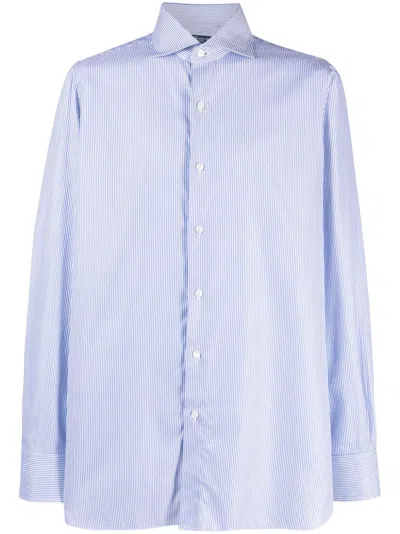 FINAMORE 1925 NAPOLI MEN'S SHIRTS BLUE 