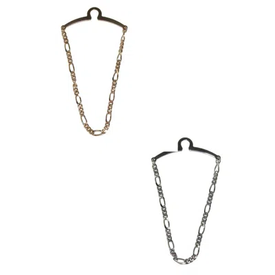 Competition Inc. Men's Figaro Style Link Tie Chains (pack Of 2) In Multi