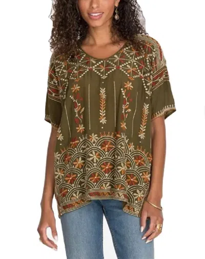 Johnny Was Aubrey Blouse In Tarragon In Multi