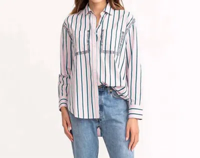 Kerri Rosenthal Marti Striped Actually Shirt In Pillow In Multi
