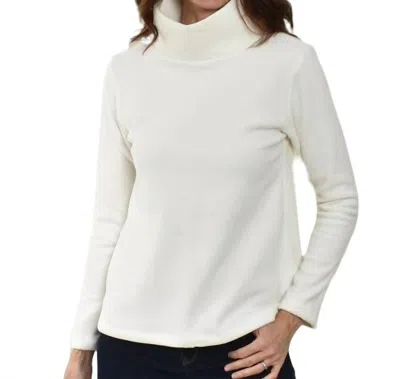 Southwind Acadia Fleece Top In Buff In Multi
