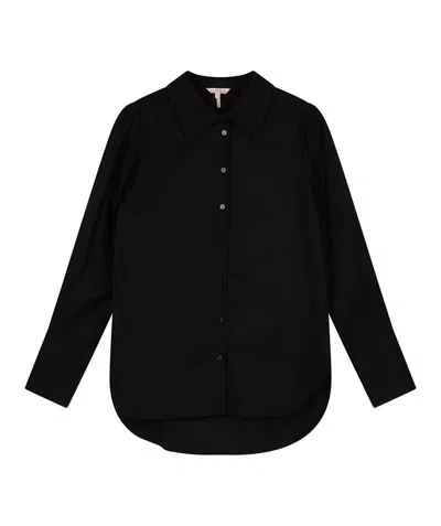 Esqualo Bella Poplin Blouse In Black In Black