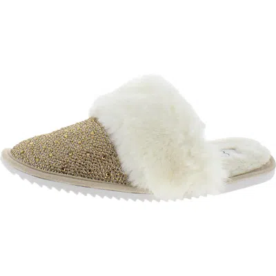 Jessica Simpson Jessenia Womens Embellished Comfort Slip-on Slippers In Multi