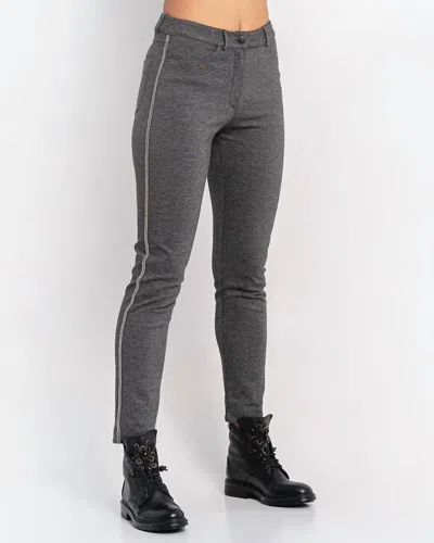 D Exterior Jean With Side Stripe In Grey In Gray