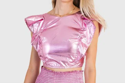 Koché Cecilia Top In Pink Parade In Multi