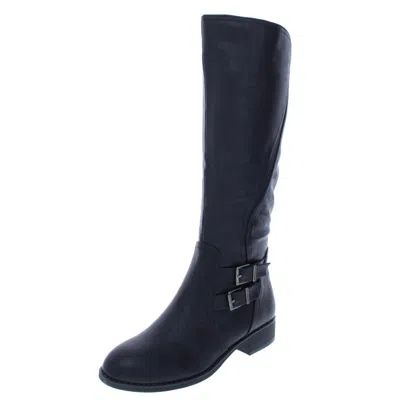 Style & Co Milah Womens Tall Casual Mid-calf Boots In Black