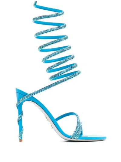 René Caovilla Rene' Caovilla Crystal Embellished Heel Sandals In Multi