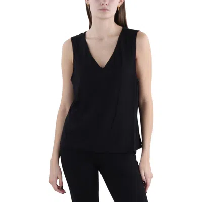 Shop Vince Camuto Womens Cut-out Back V-neck Tank Top In Black