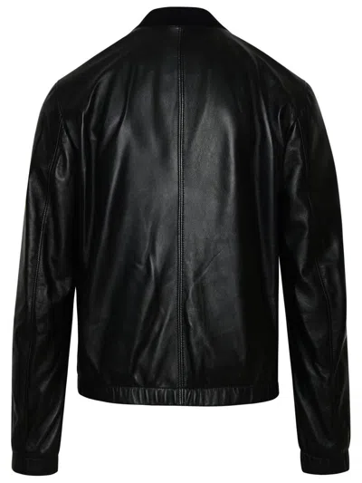 Dolce & Gabbana Black Dg Essential Bomber Jacket In Black