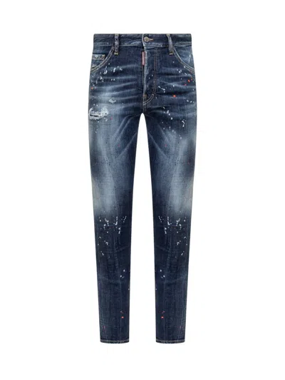 Dsquared2 Dsquared Men Stretch Denim Cool Guy Jeans In Blue