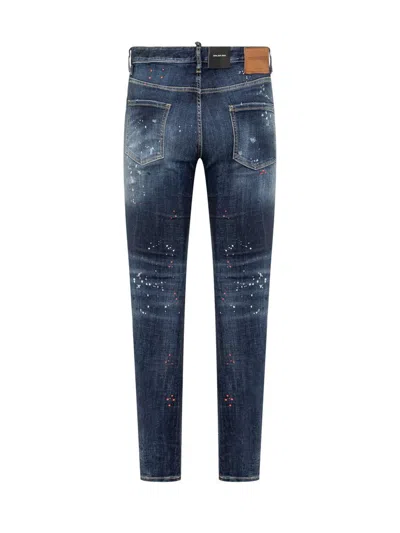 Dsquared2 Dsquared Men Stretch Denim Cool Guy Jeans In Blue