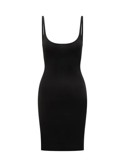 Dsquared2 Black Viscose Blend Mini Dress In Black
