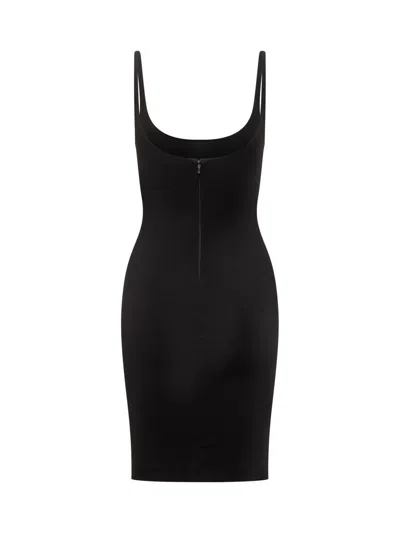 Dsquared2 Black Viscose Blend Mini Dress In Black