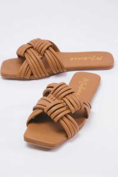 Matisse Samson Strappy Slide Sandal In Tan In Multi