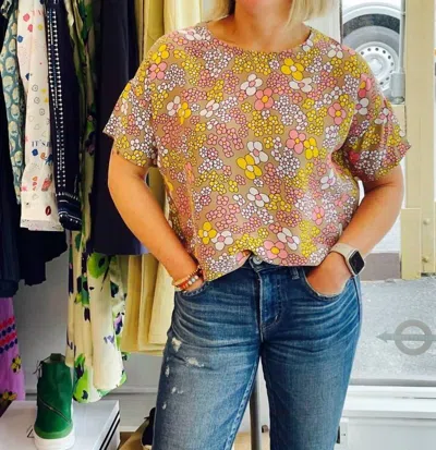 Attic And Barn Alonso Blouse In Beige/rose In Multi