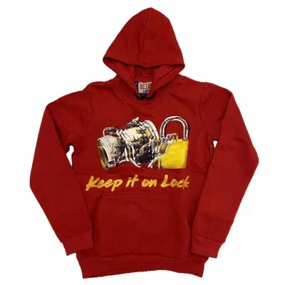 Retro Label Men's 5s Keep It On Lock Hoodie In Red In Red