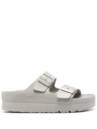 Birkenstock Arizona Pap Flex Platform Sandals In Grey