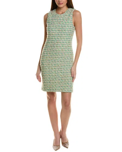 St John St. John Tweed Sheath Dress In Blue