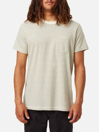 KATIN FINLEY POCKET TEE IN VINTAGE WHITE/OLIVE 