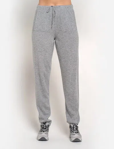 D Exterior Basic Cashmere Jogger Pant In Granite In Black