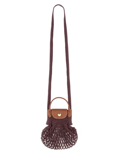 Longchamp Le Pliage Filet Mini Bucket Bag In Brown