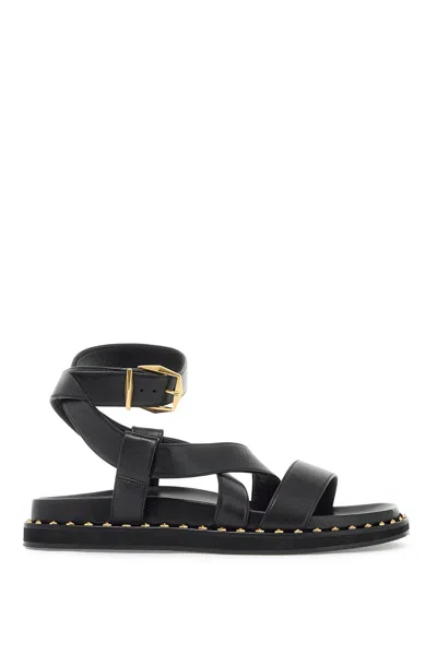 Jimmy Choo Blaise Leather Sandals In Black