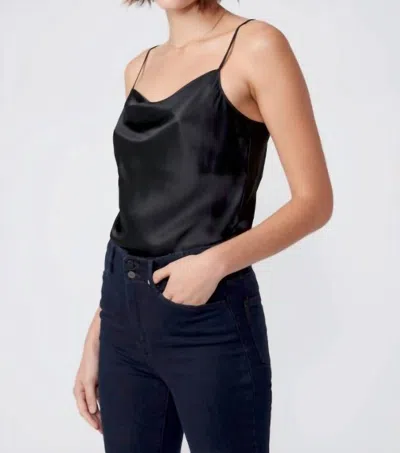 PAIGE GIOVANNA SILK BODYSUIT IN BLACK 