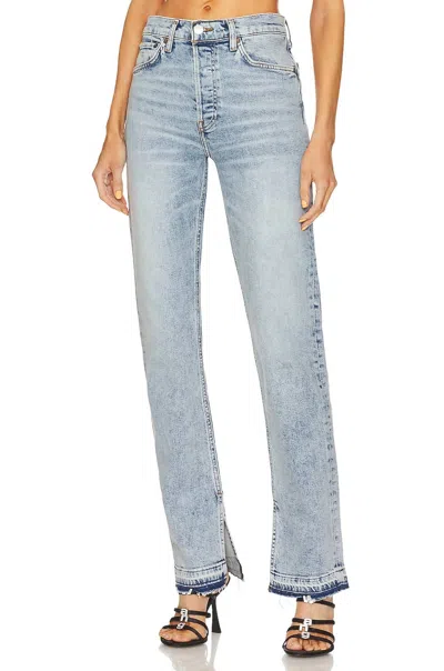 Re/done Originals 70's High Rise Skinny Boot Jeans In Skid In Multi