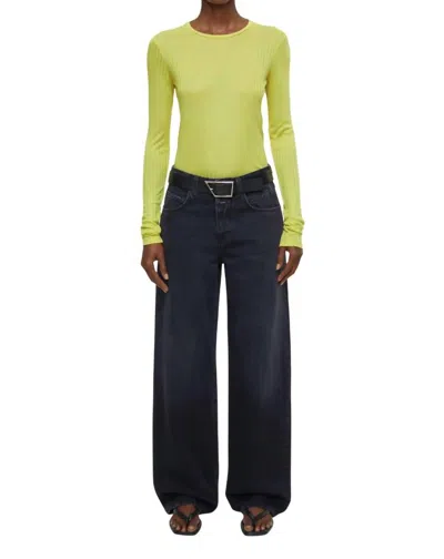 Closed Crewneck Long-sleeve Shirt In Primary Yellow In Multi