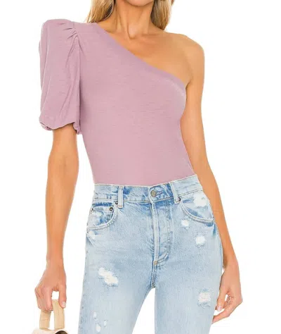 NATION LTD RAINA ONE SHOULDER TEE IN LILAC 