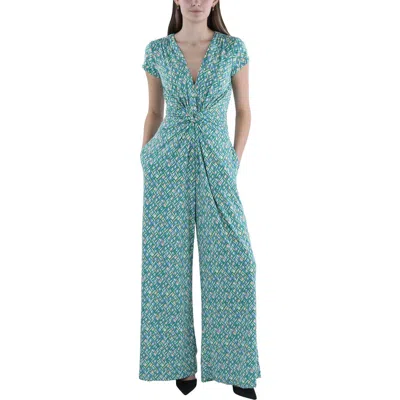Vince Camuto Women's Cap-sleeve Wide-leg Jumpsuit In Green
