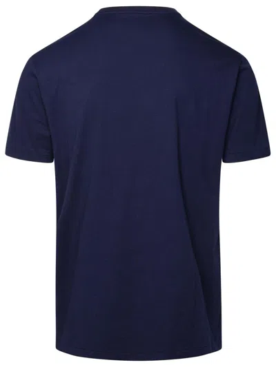 Polo Ralph Lauren Blue Crewneck T-shirt With Pony Embroidery On The Front In Navy