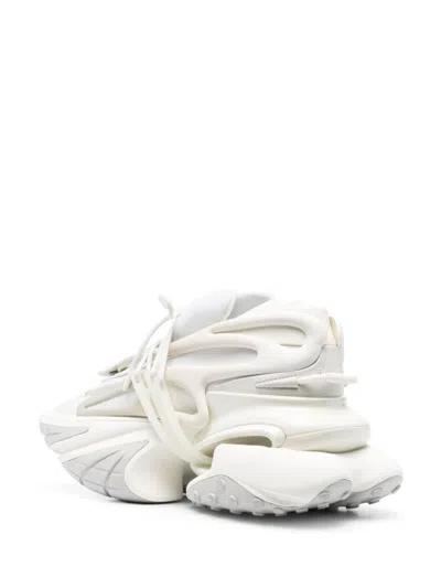 Balmain 'unicorn' White Sneakers With With Embossed Logo On The Side In White