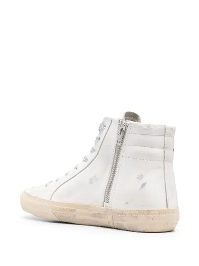 Golden Goose Sneakers In White/tabacco