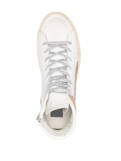 Golden Goose Sneakers In White/tabacco