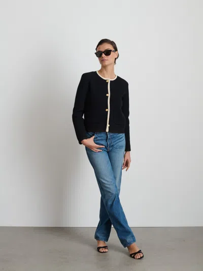 Alex Mill Paris Sweater Jacket In Black
