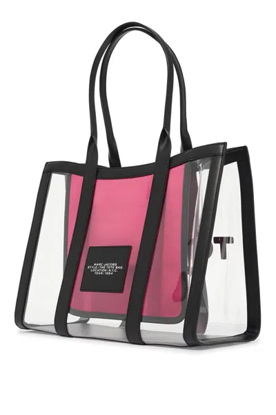 Marc Jacobs The Tote Large Pvc And Leather Tote In Black